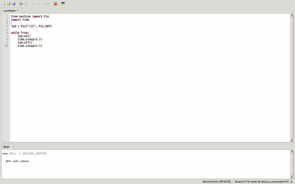 MicroPython LED code