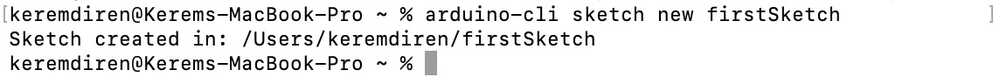 Arduino CLI sketch creation